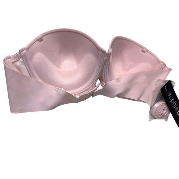 Brand New Sophie B Women's 36B 3 Slight Push Up Bra Bandeau Blush Pink - Picture 3 of 7